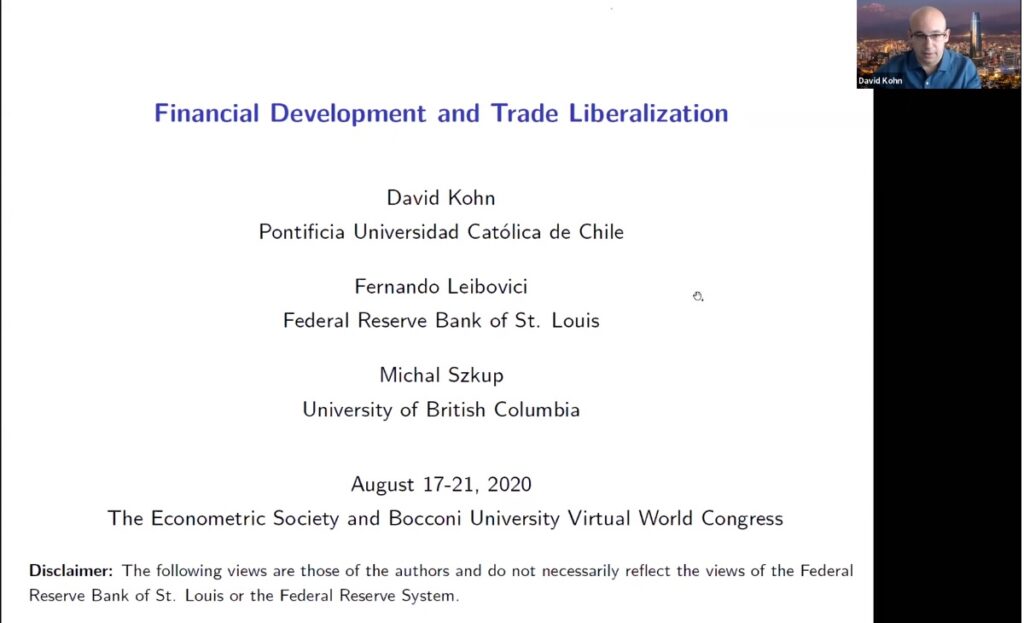Académicos del Instituto de Economía UC presentaron sus investigaciones en primera versión virtual del Congreso Mundial de la Econometric Society