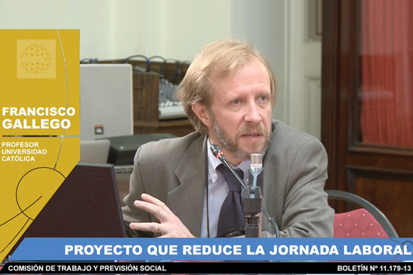 Francisco Gallego, vocero de la Mesa Técnica por reducción de la jornada laboral, entregó resultados de informe de la instancia a Comisión de Trabajo y Previsión Social