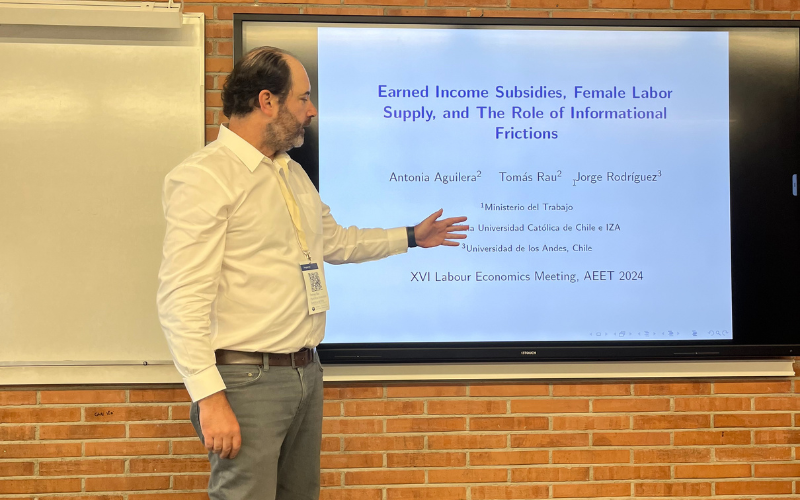 Tomás Rau presenta estudio sobre el Bono al Trabajo de la Mujer en las Jornadas de Economía Laboral en Barcelona